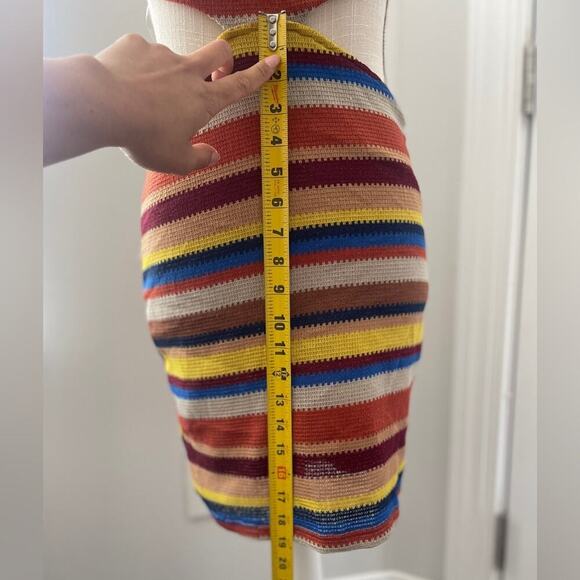 Fashion Nova “Baja Babe” Crochet Multicolor Striped Mini Dress - Picture 5 of 15